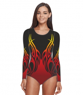 Купальник гимнастический 406 расцветка 1 красный